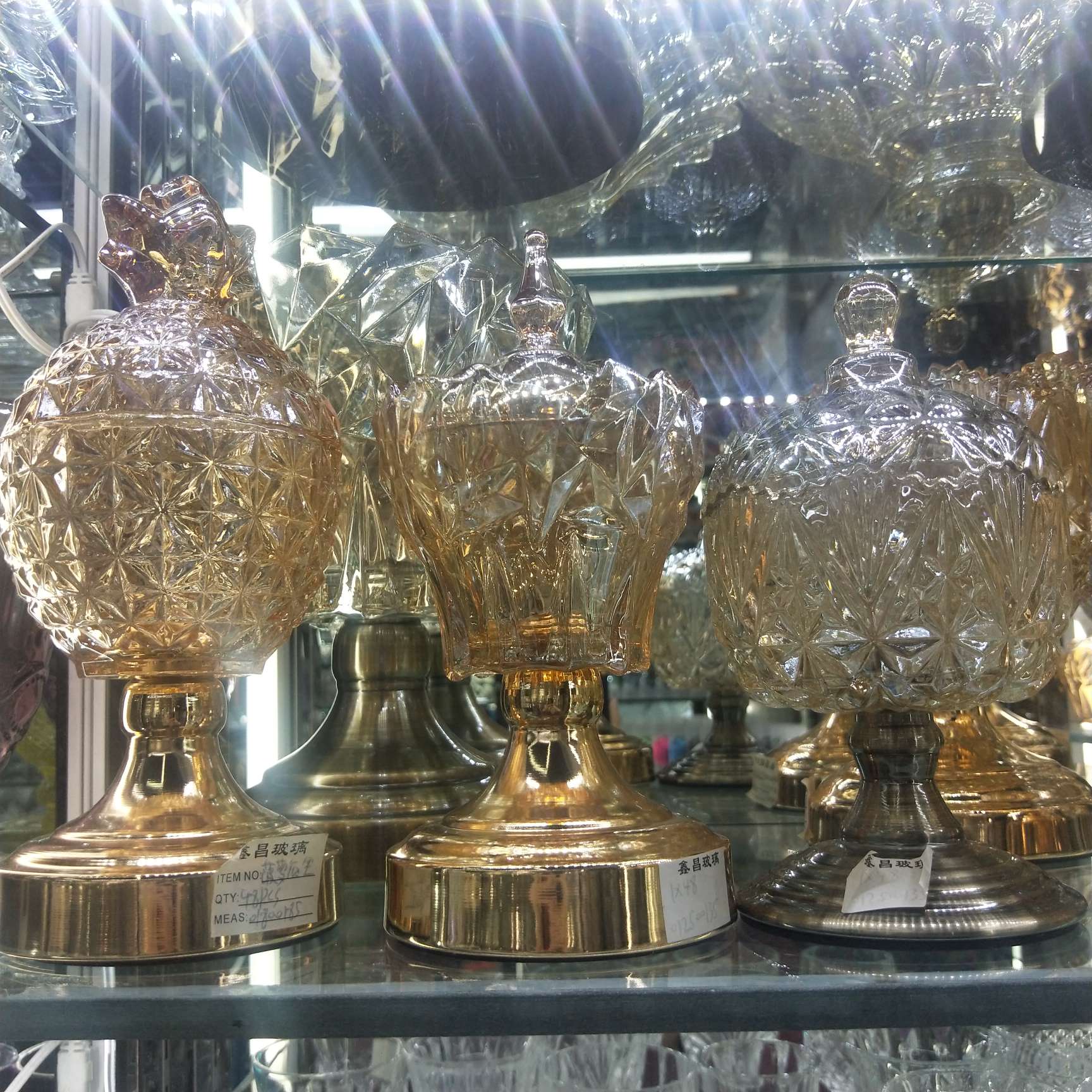 糖缸高脚电镀款图