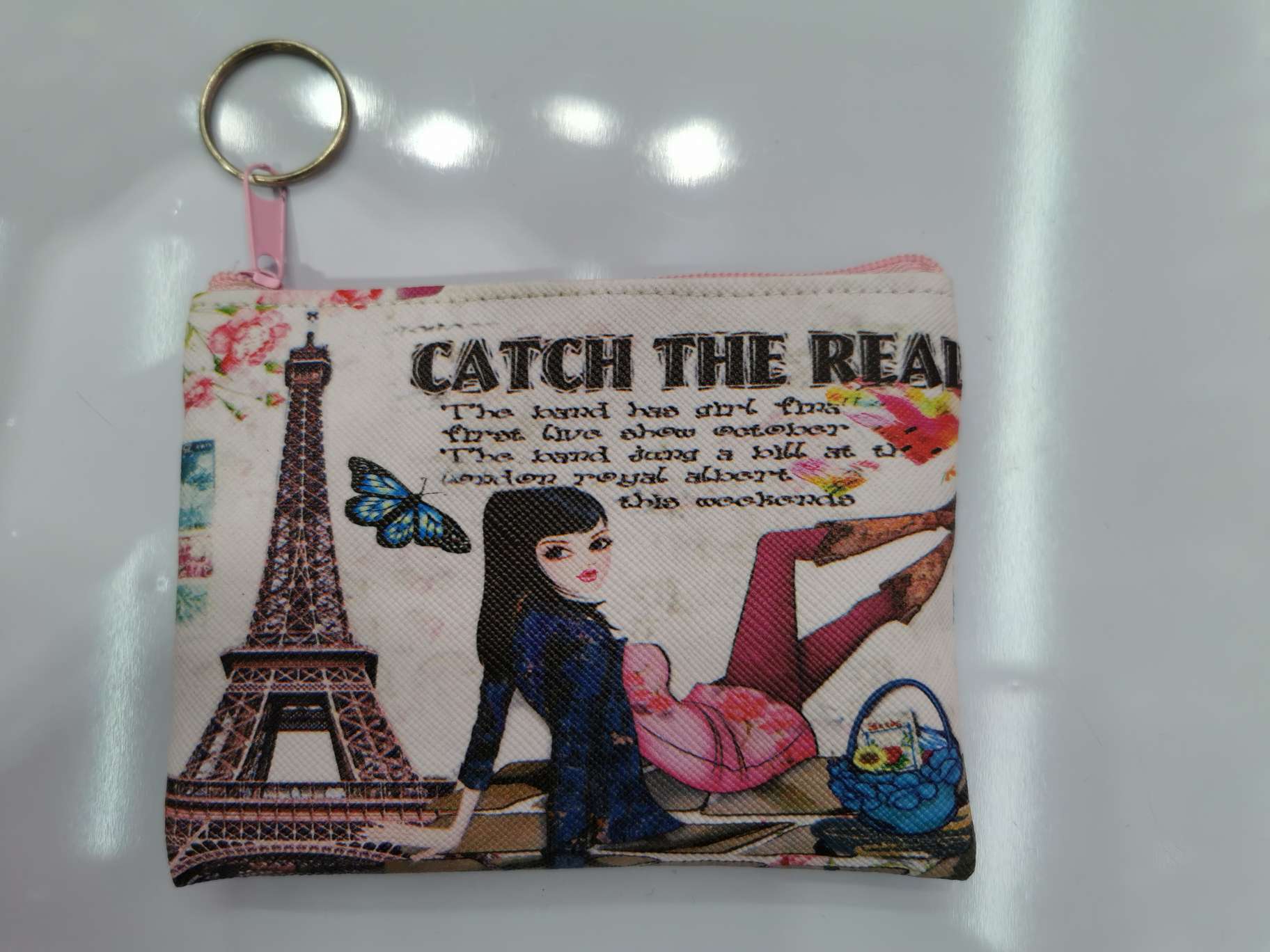Leather purse keychain thumbnail