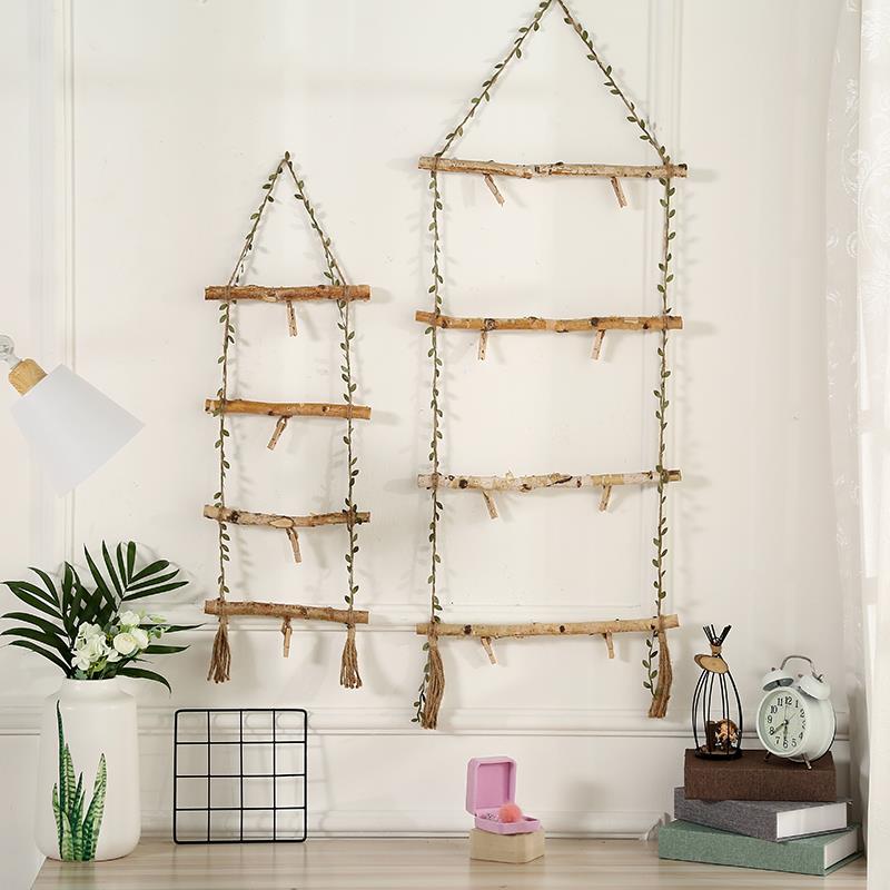 A popular creative birch ladder photo folder and photo wall for foreign trade