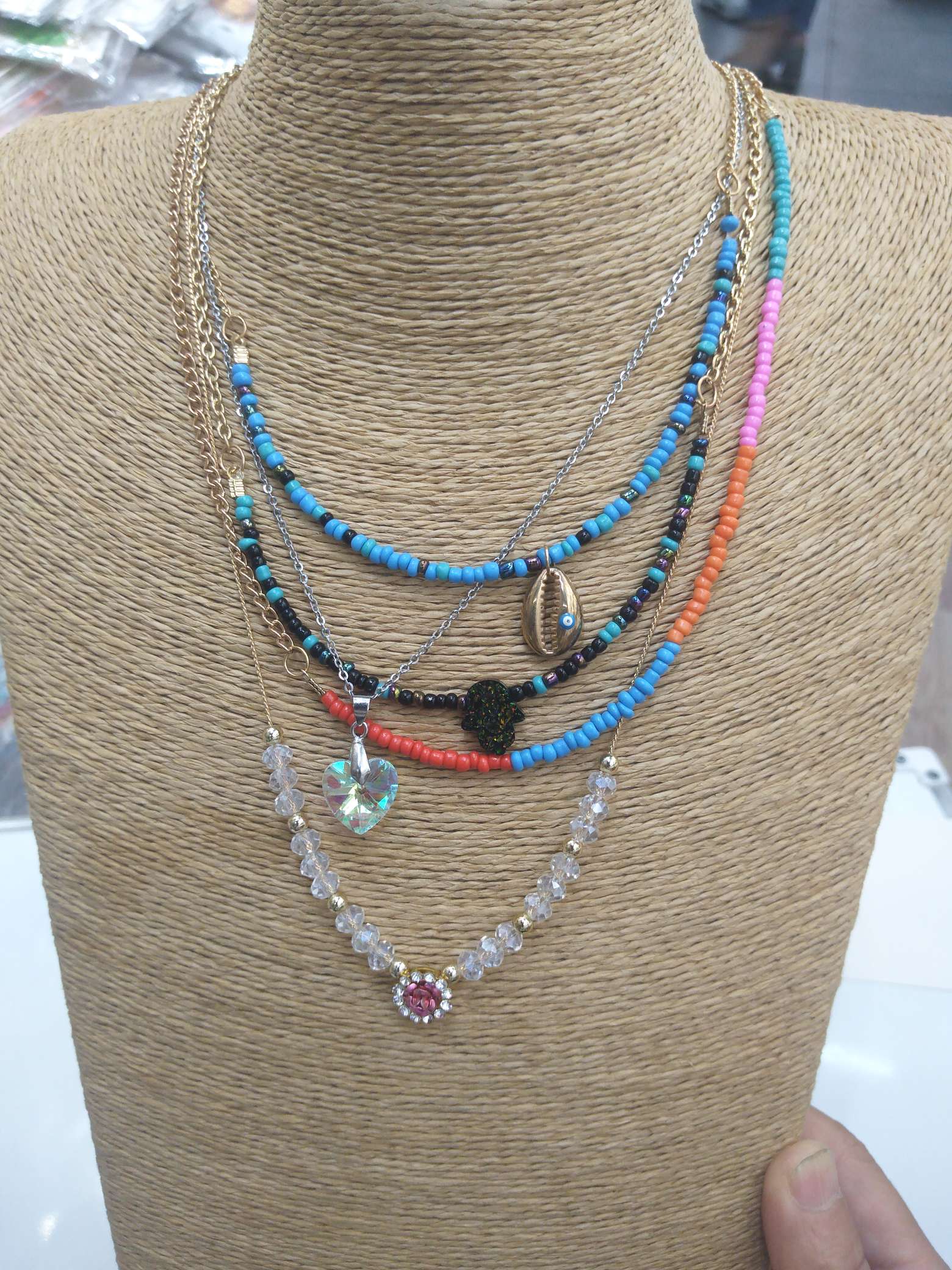 Bohemian-style necklaces are popular in Europe and America