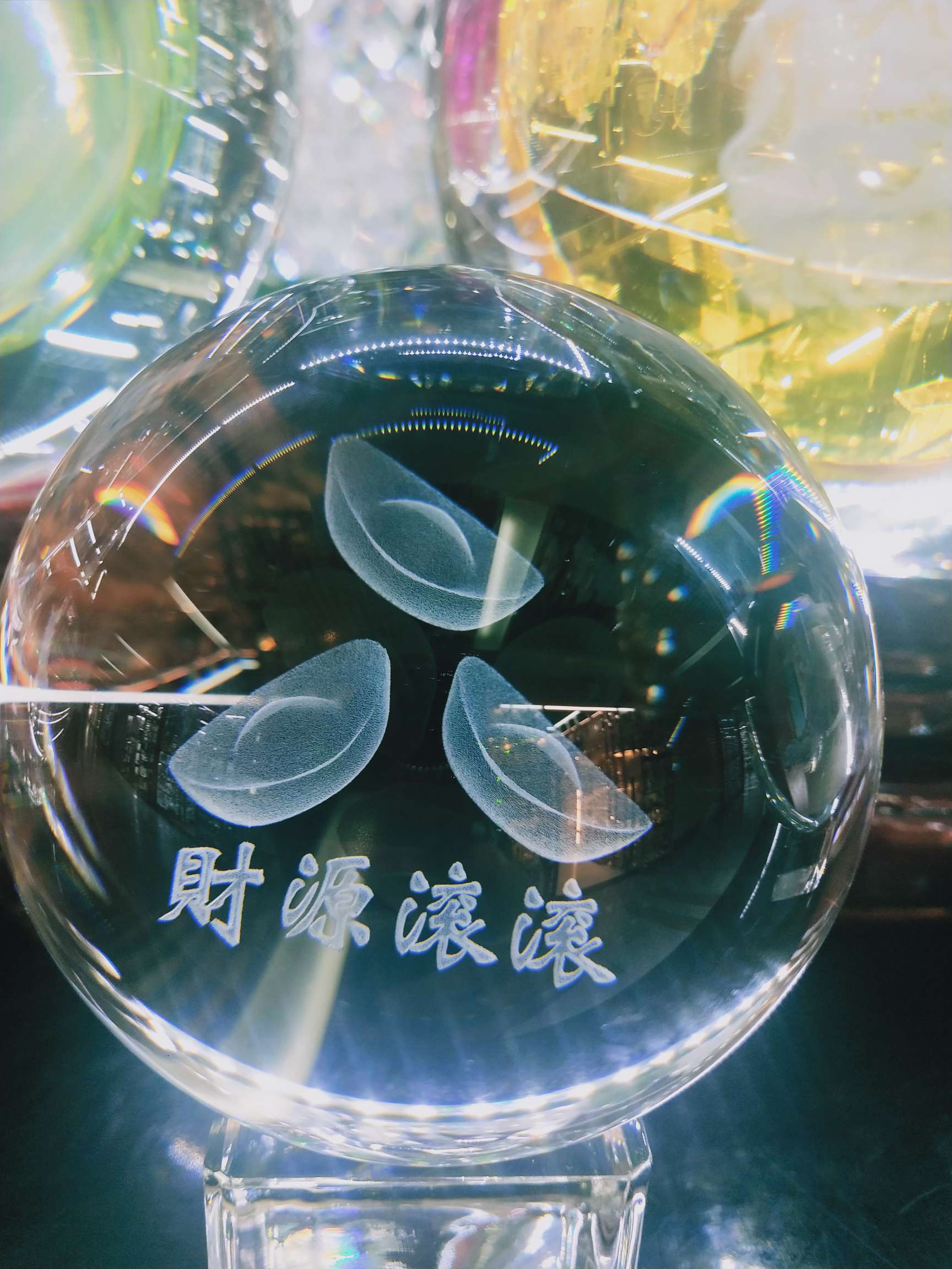 K9料100#水晶球+水晶球座，量大价议，欢迎订购。细节图