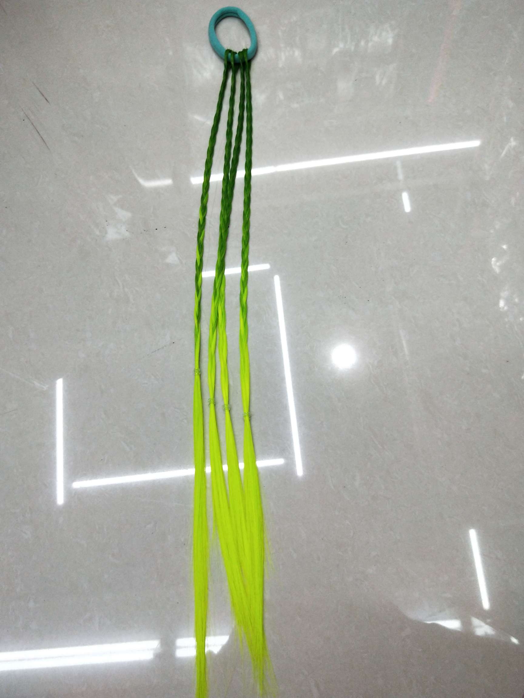 Gradual Change 4 Small Braid Elastic Circle Children's Hair Small Wig Accessories Invisible Traceless Natural One-Piece Hair Extensions details Picture