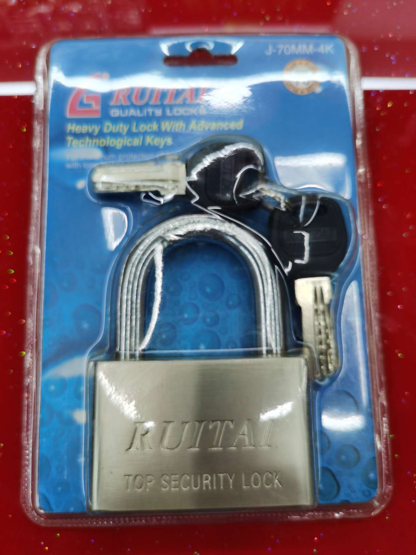 Copper core iron plastic key padlock hanging board