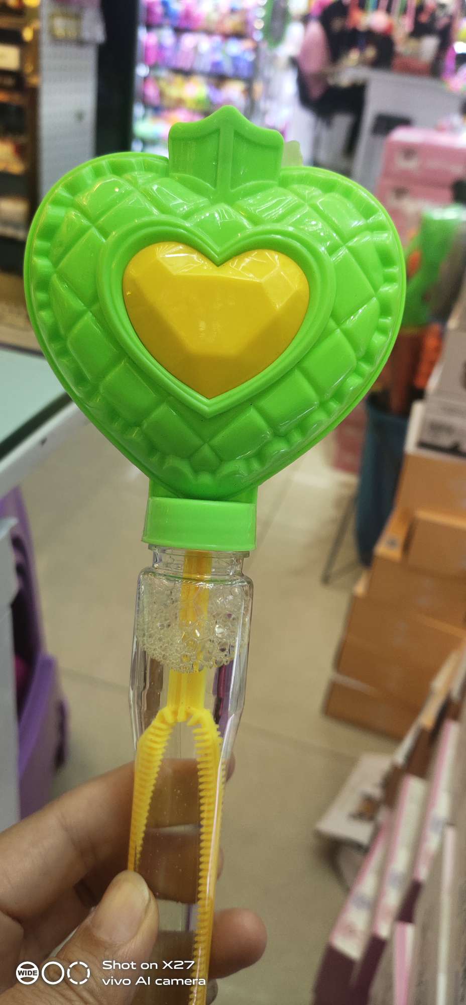 Heart-shaped light bubble stick