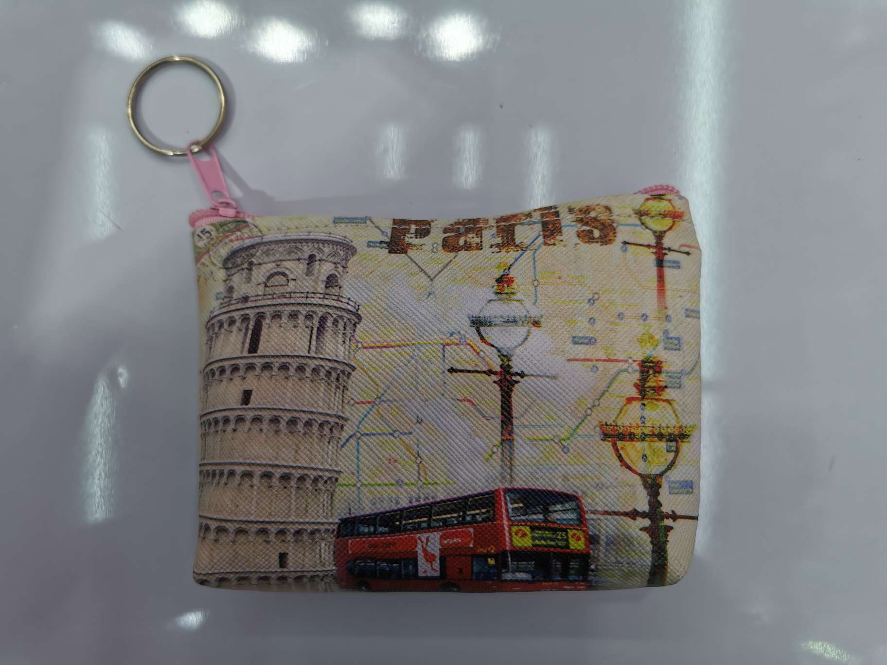 Leather bag with ten key rings thumbnail