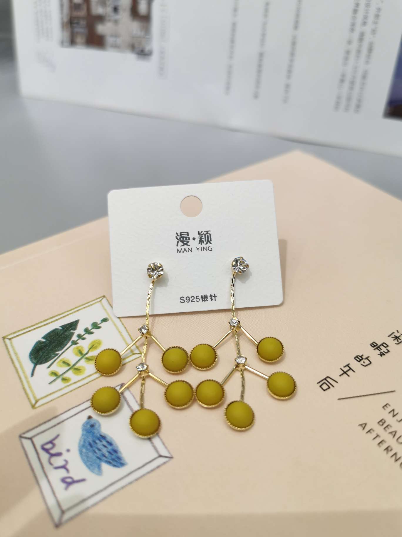 Dongdaemun, South Korea's stylish long S925 silver needle women's retro Chinese style accessory Specification image