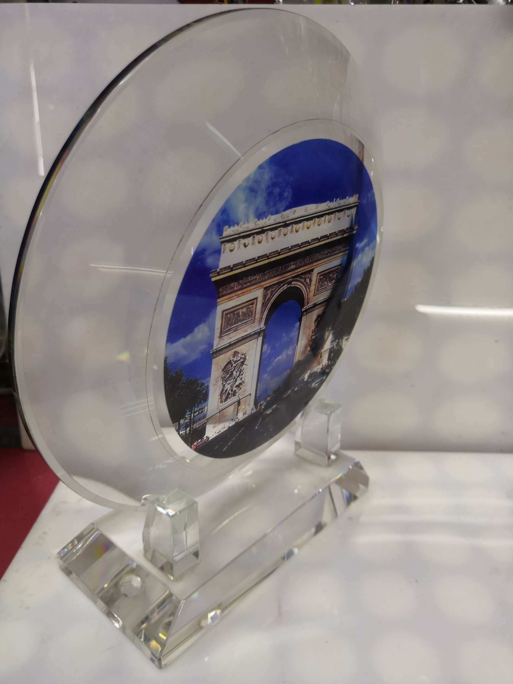 Yan Fan Crystal Craft 7951 color-printed Crystal 180 Crystal Plate Picture Frame Application Scenario