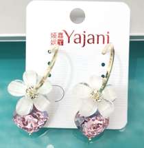 The newest temperament joker flower - shaped glass earrings