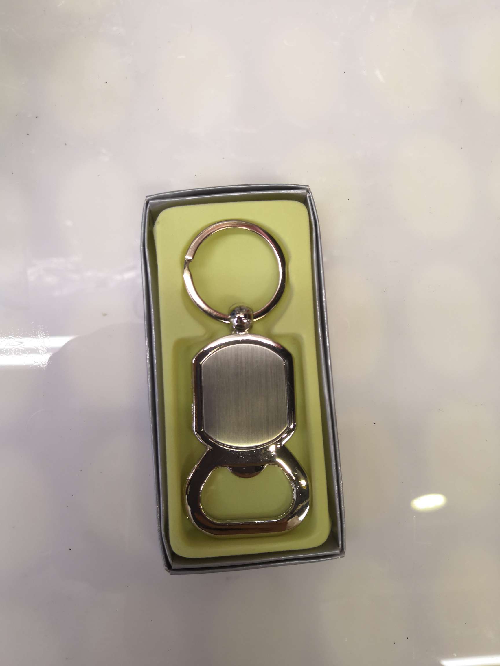 Yanfan Crystal Craft 7951 color-printed Crystal Metal Bottle Opener Hanging Bag, keychain Specification image