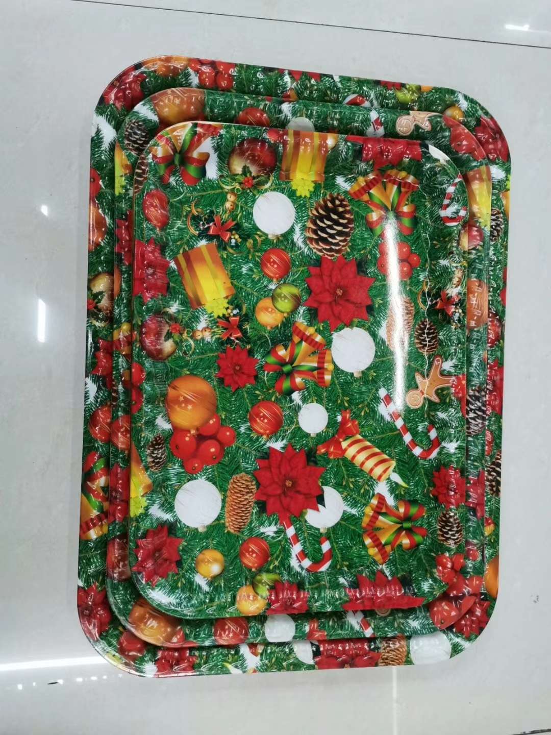 Plastic tray Christmas tray