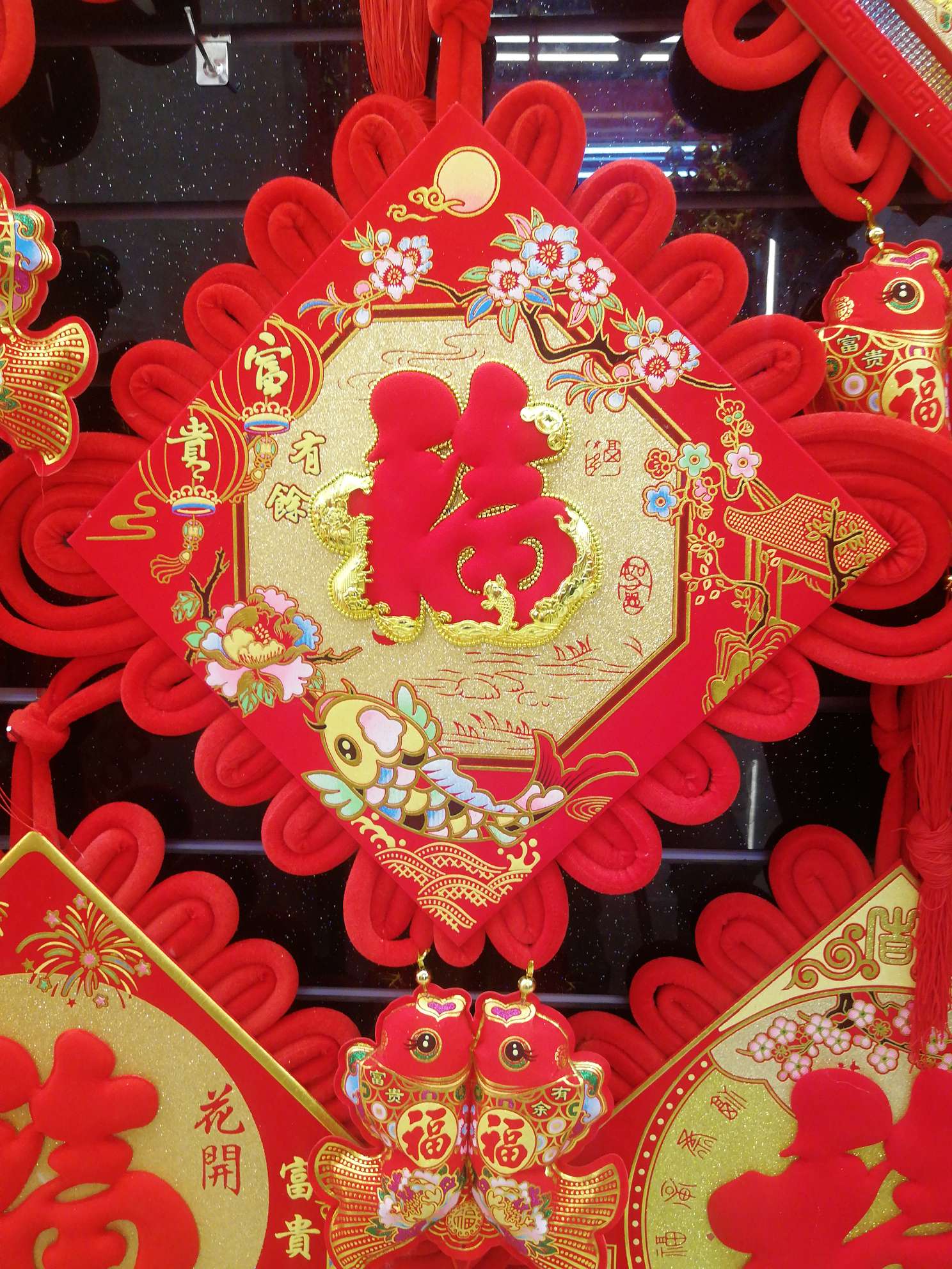 印花40井板结挂鱼