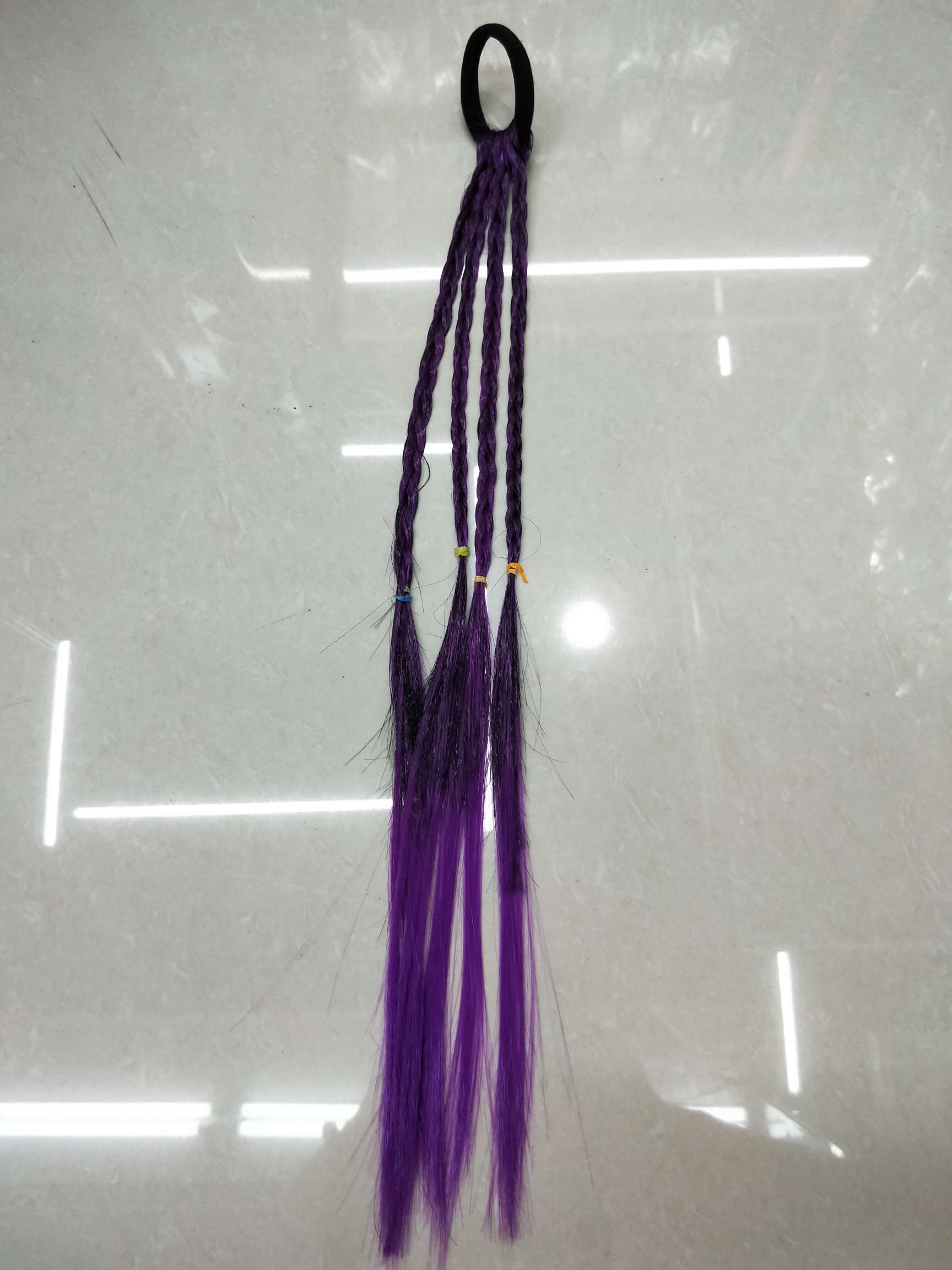 Gradual Change 4 Small Braid Elastic Circle Children's Hair Small Wig Accessories Invisible Traceless Natural One-Piece Hair Extensions Specification drawing