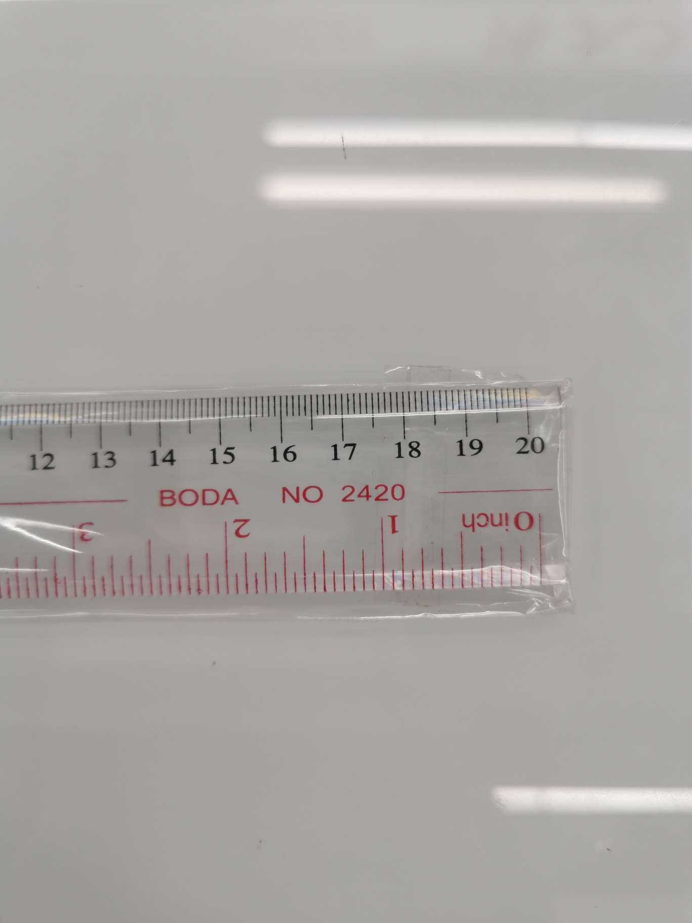 透明20cm直尺产品图
