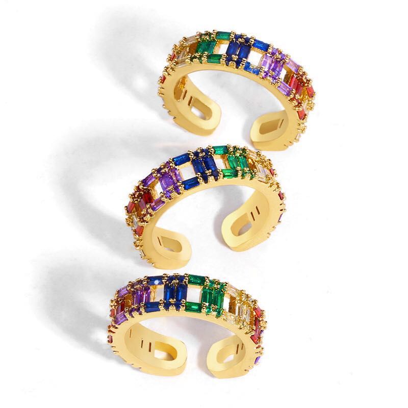 Korean fashion atmosphere opening ring female Japanese and Korean hipster can adjust personality index finger ring female thumbnail