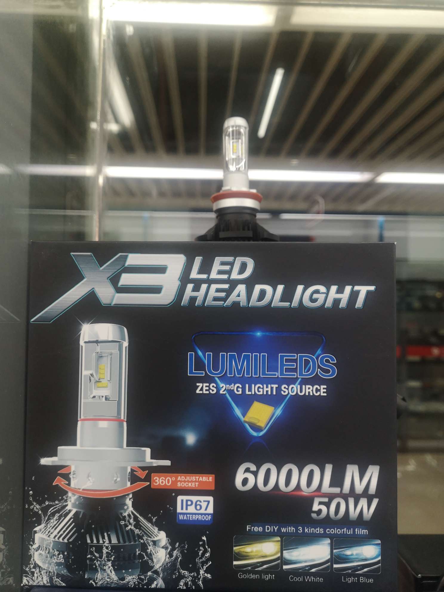 X3 LED bulb H1 H3 H7 H9 H11 9005 9006 9012 thumbnail