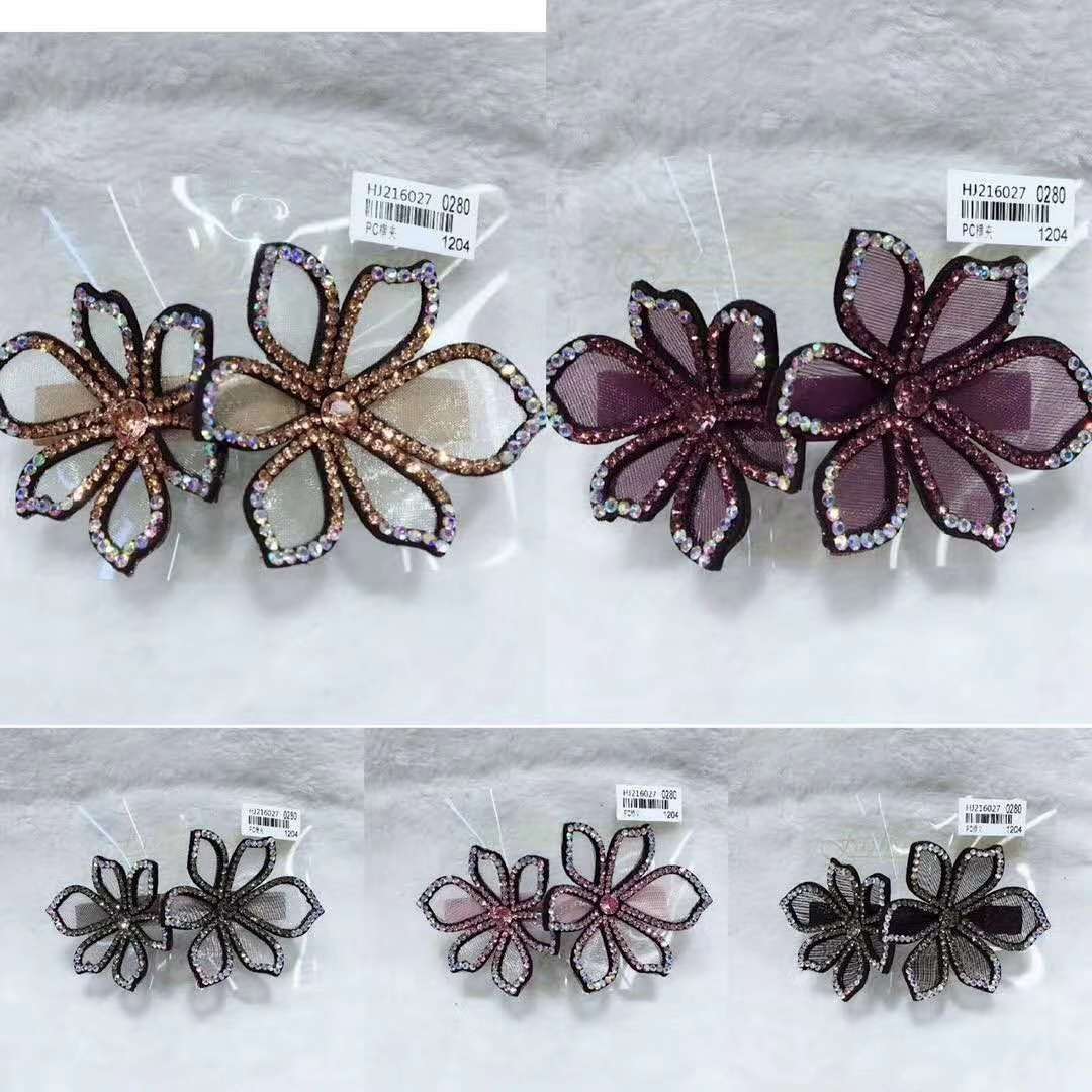 10 cm double flower high - end air grade spring clip thumbnail