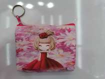 Girl pattern purse with ten key rings