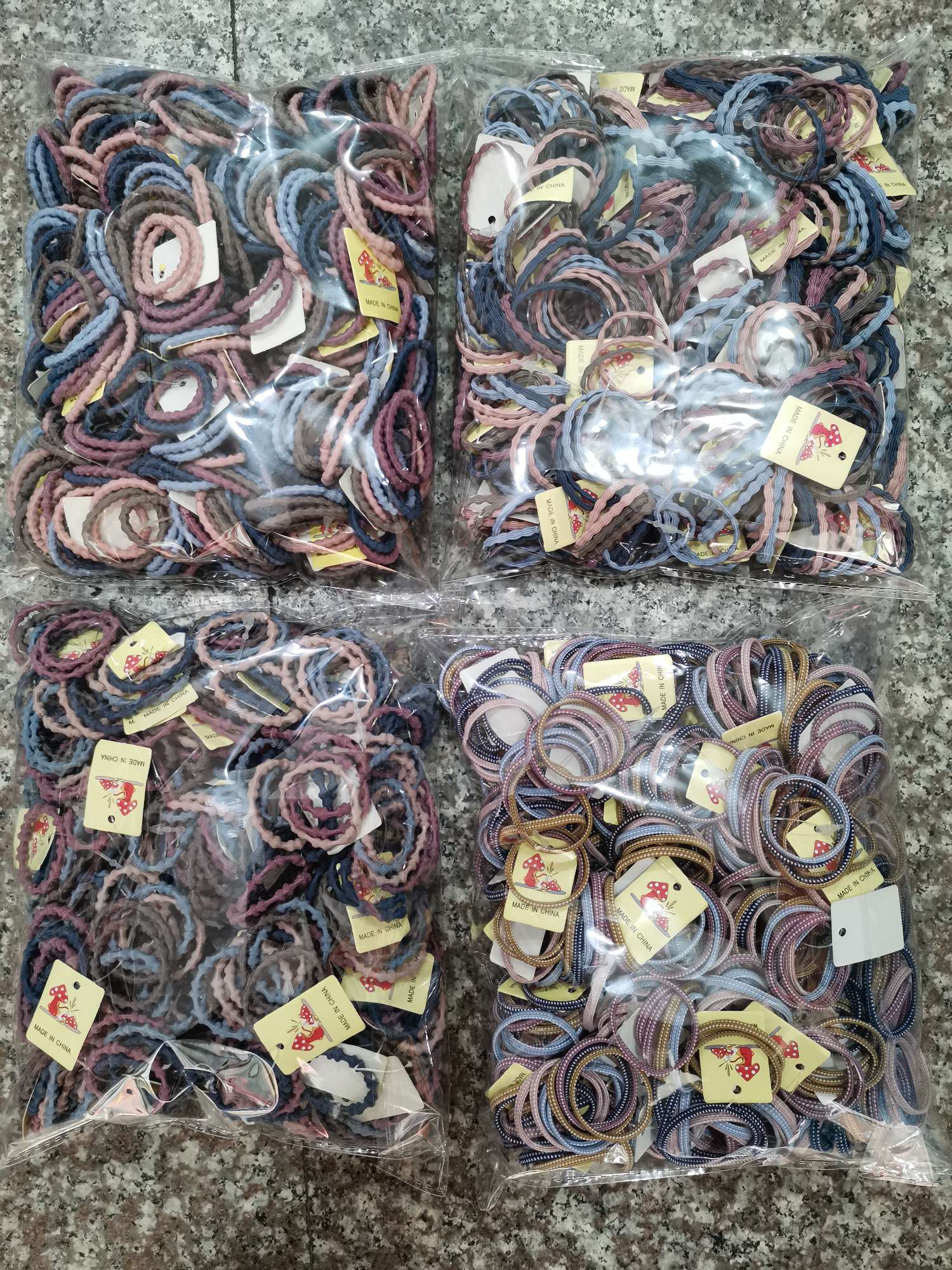 Best-selling children's seamless rubber bands, 500 pieces set