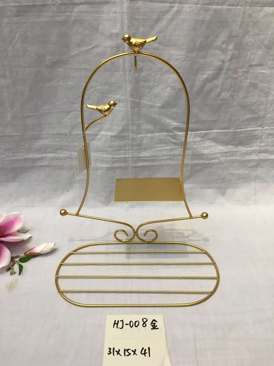 Flower rack and decoration hook gold creative iron decorative Nordic iron home ornaments decoration bedroom bedside living room teahouse coffee shop thumbnail