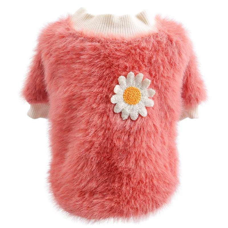 毛绒绒毛绒衫/宠物用品衣服/宠物秋冬服饰白底实物图