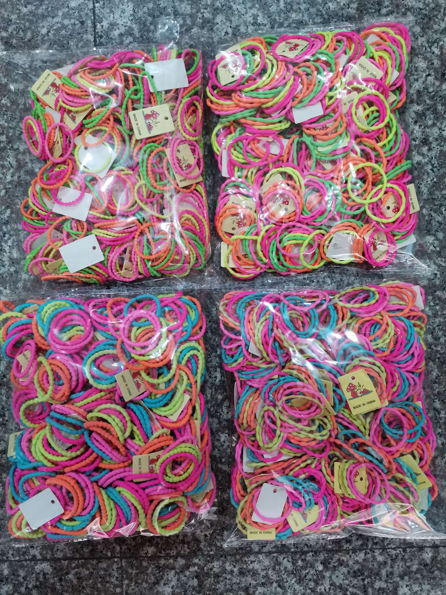 Best-selling candy-colored children's rubber band, small rubber band, 500 square pack