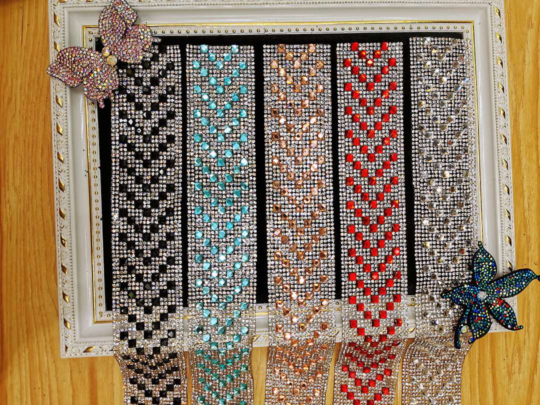 方向盘装饰 腰带 皮带装饰 长条水钻玻璃详情图9