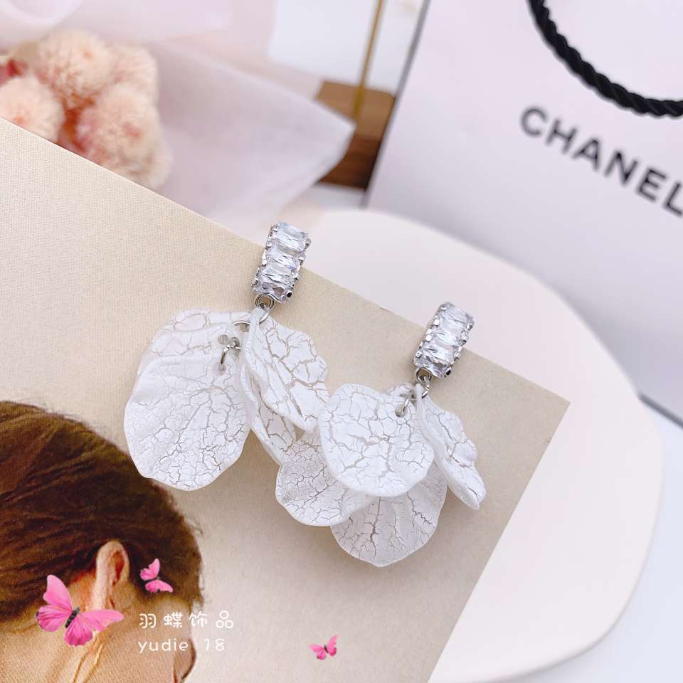 Feather Butterfly hot zircon earrings s 925 silver needle