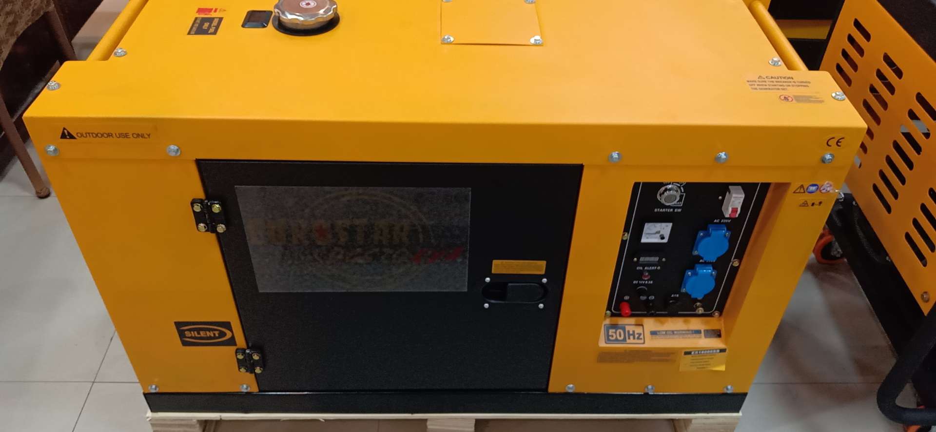 EUROSTAR 8KW/10KVA silent diesel generator, single phase full figure