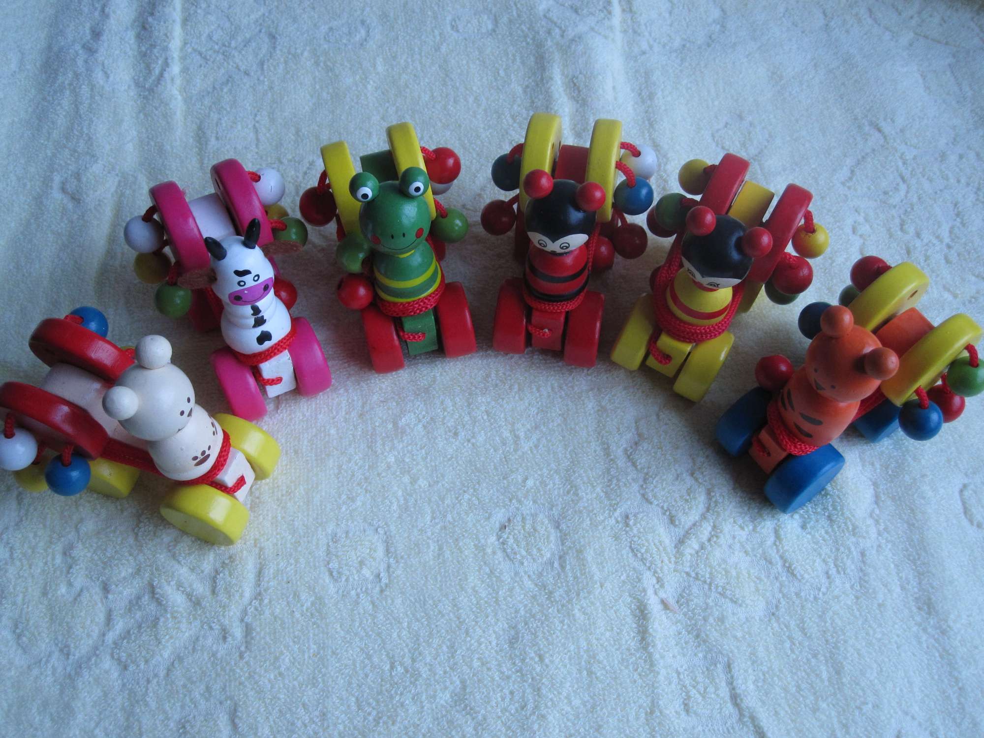 木质小动物拉车  木质玩具  豆豆工艺 15 