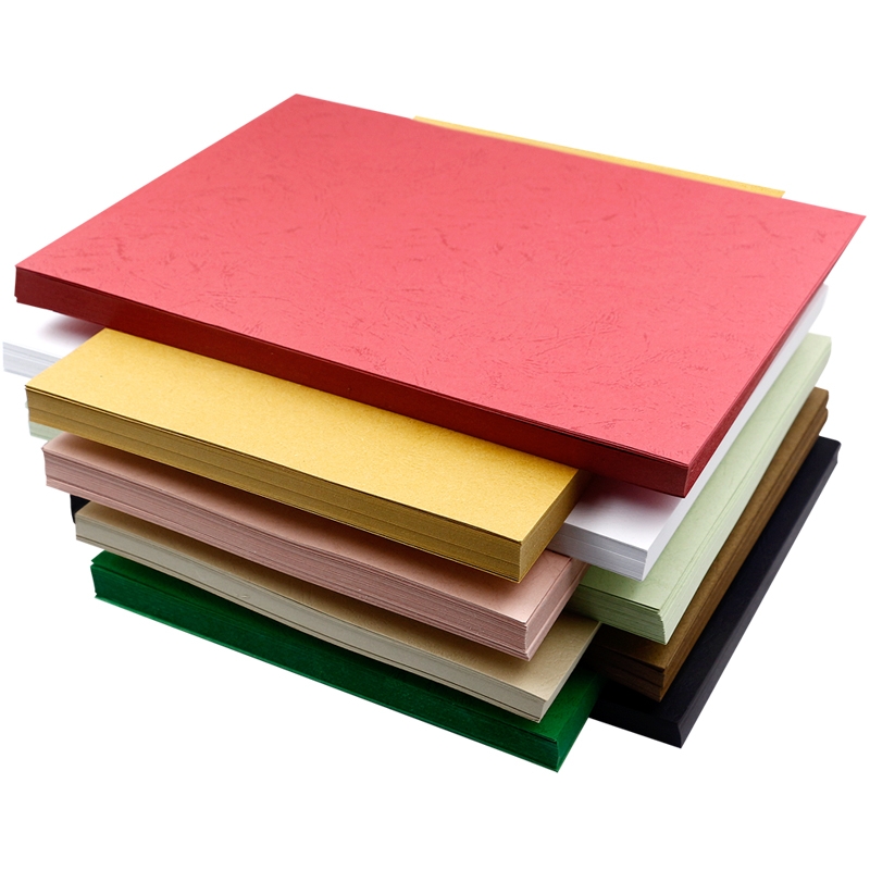 Leather embossed paper A4 paper cover paper cover binding paper cover binding consumable tender cover A4 cloud paper 100 pieces of color cover tiger skin paper