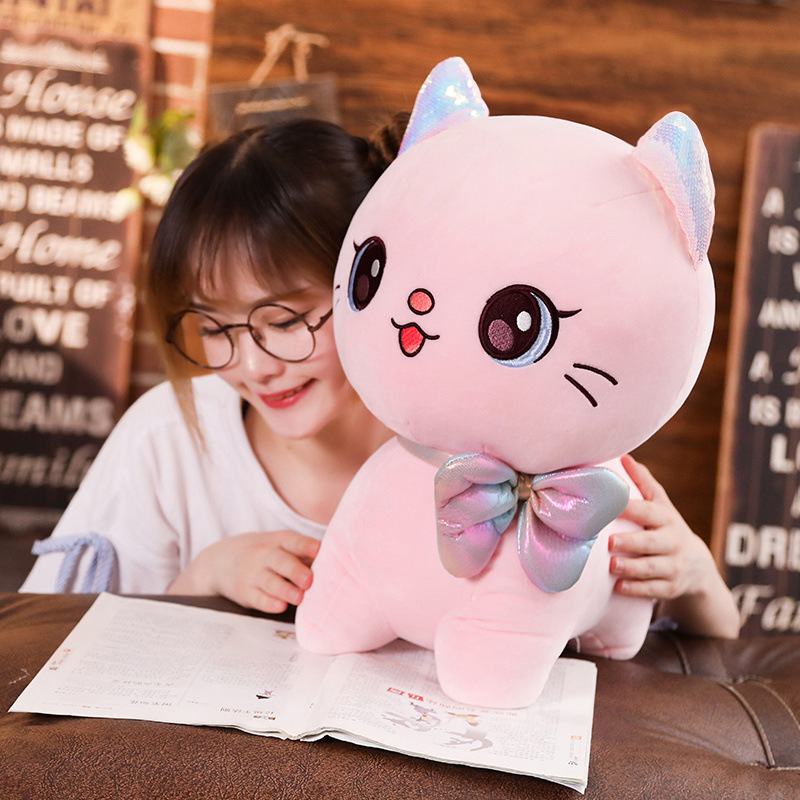 卡通猫咪领结猫咪公仔毛绒玩具公仔