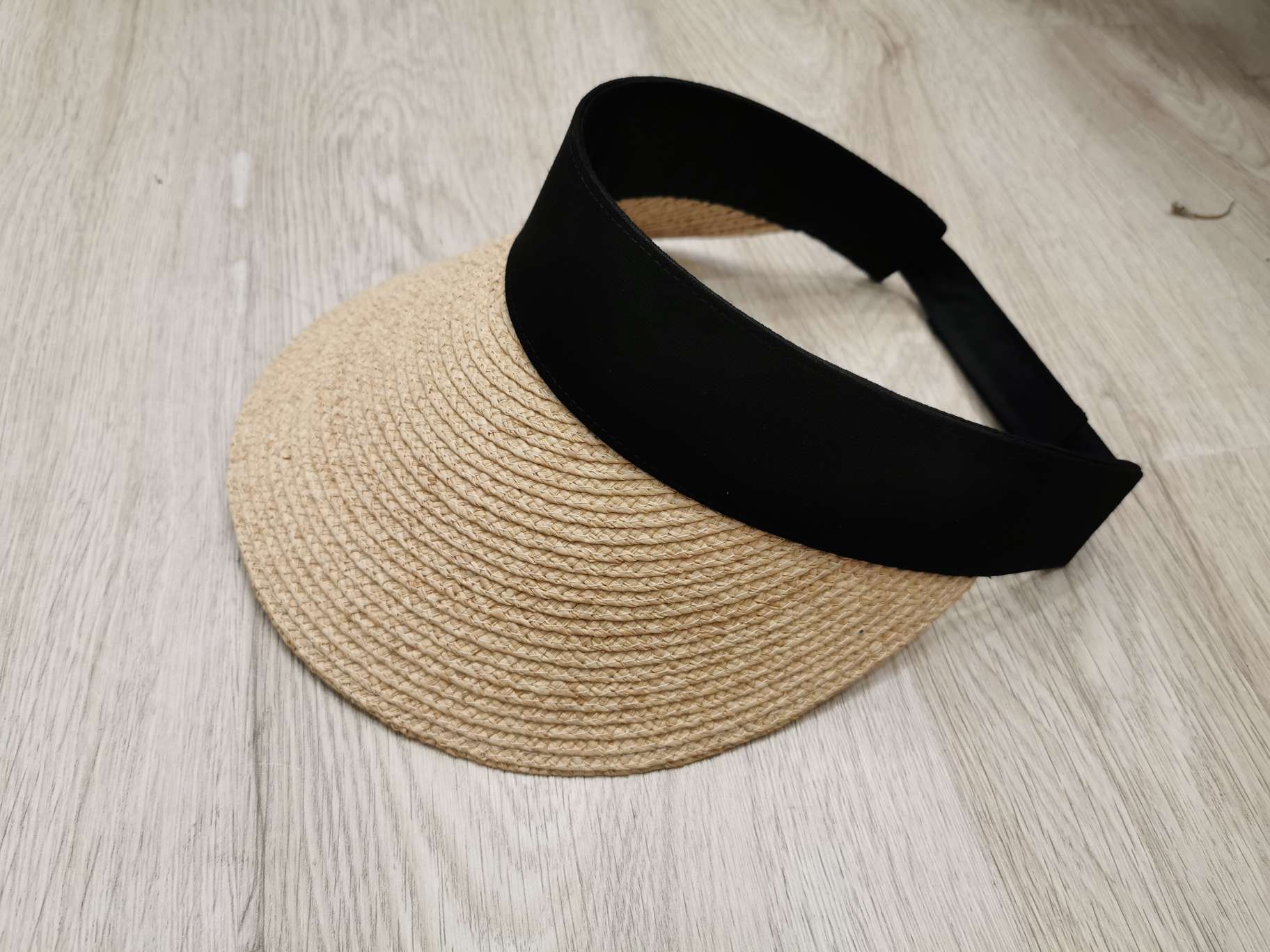 Raffia Canvas Hat With Empty Top