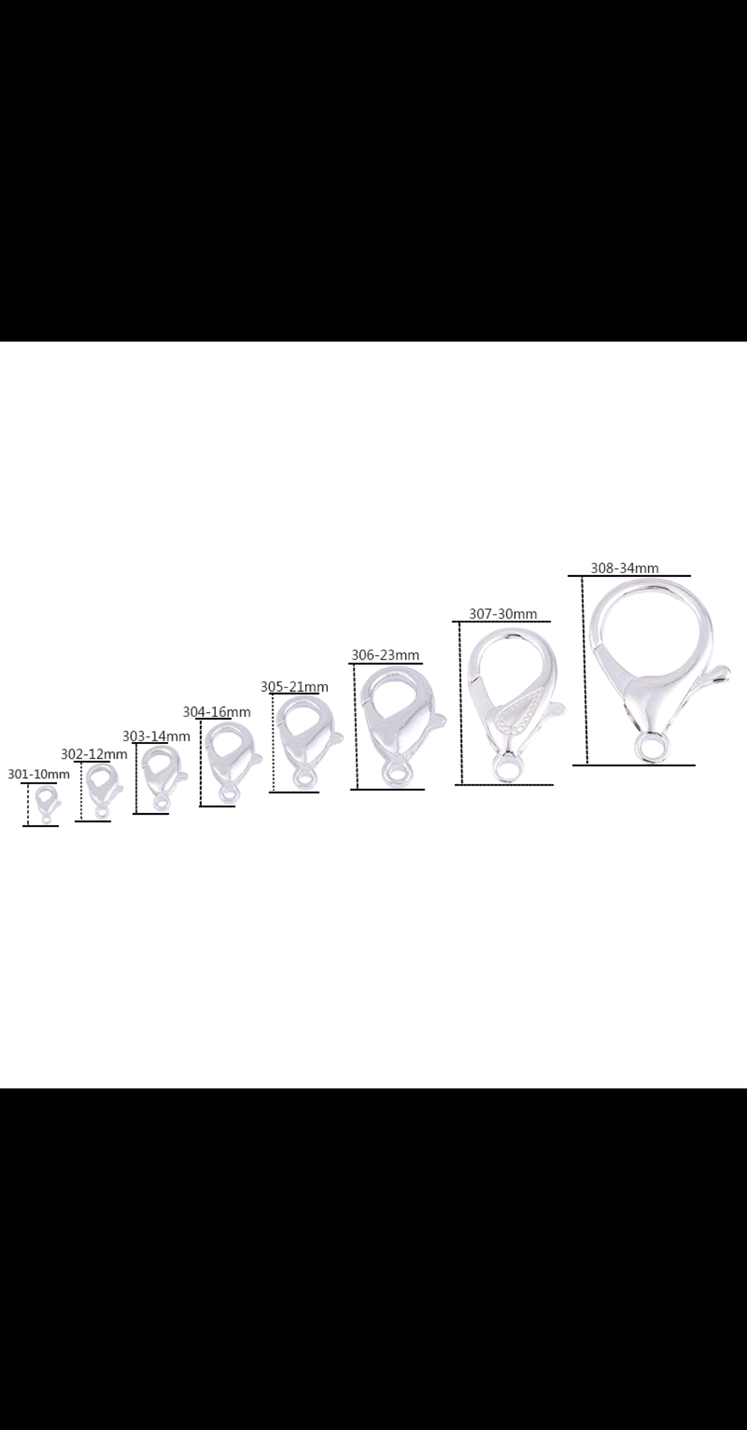 Various lobster clasps