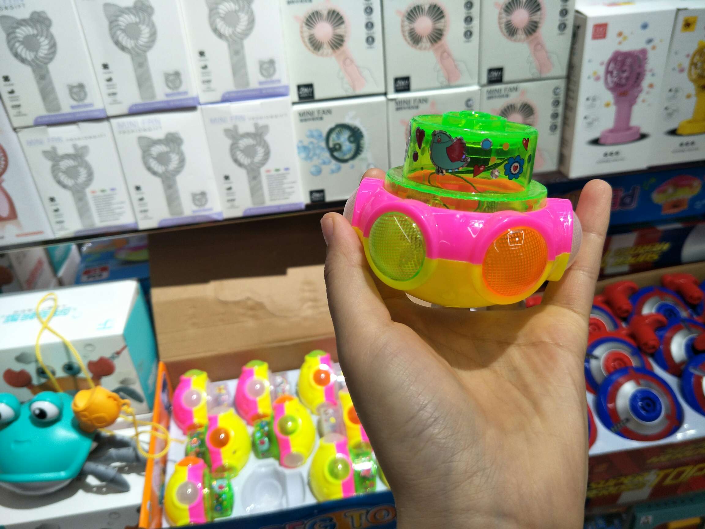 带灯陀螺，带音乐灯光，展示盒包装