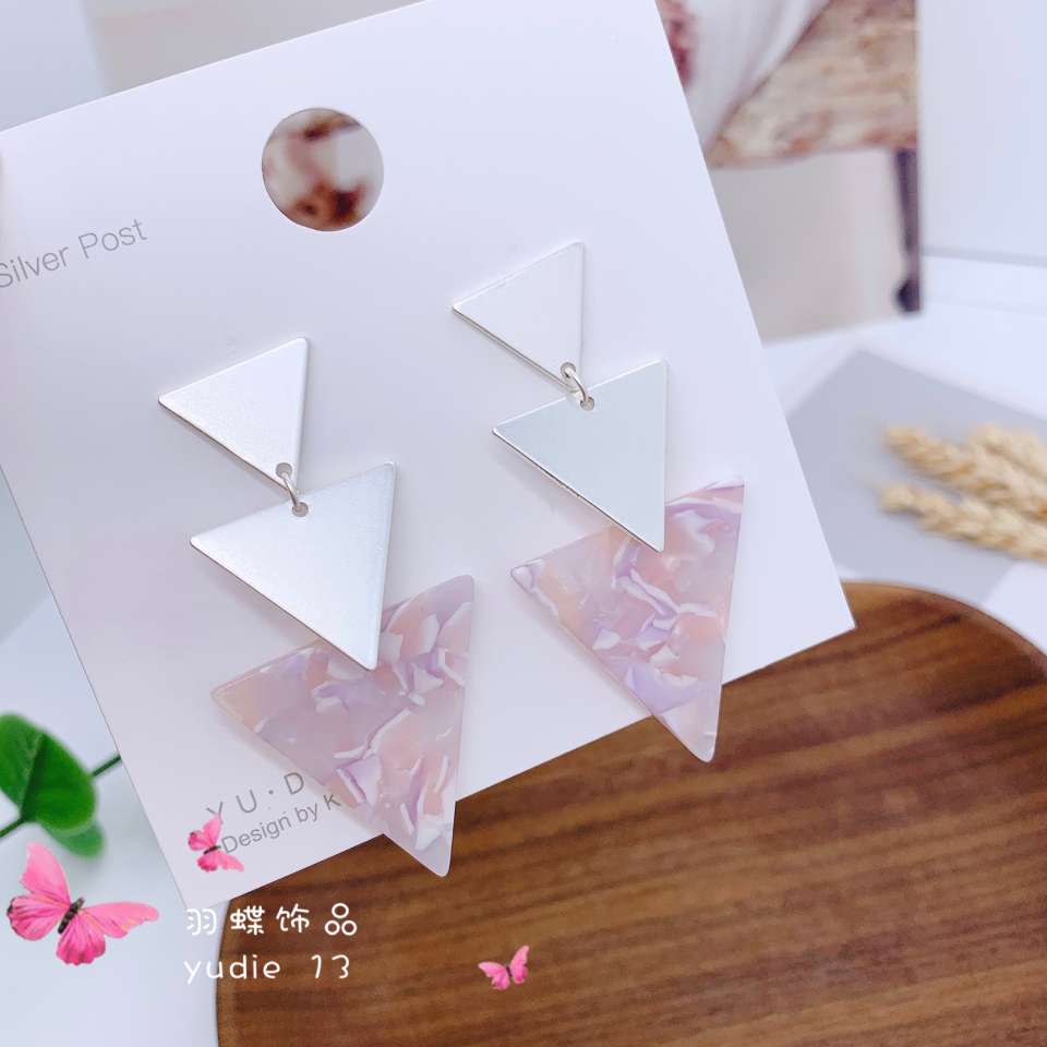 Feather Butterfly new geometric figure earring woman