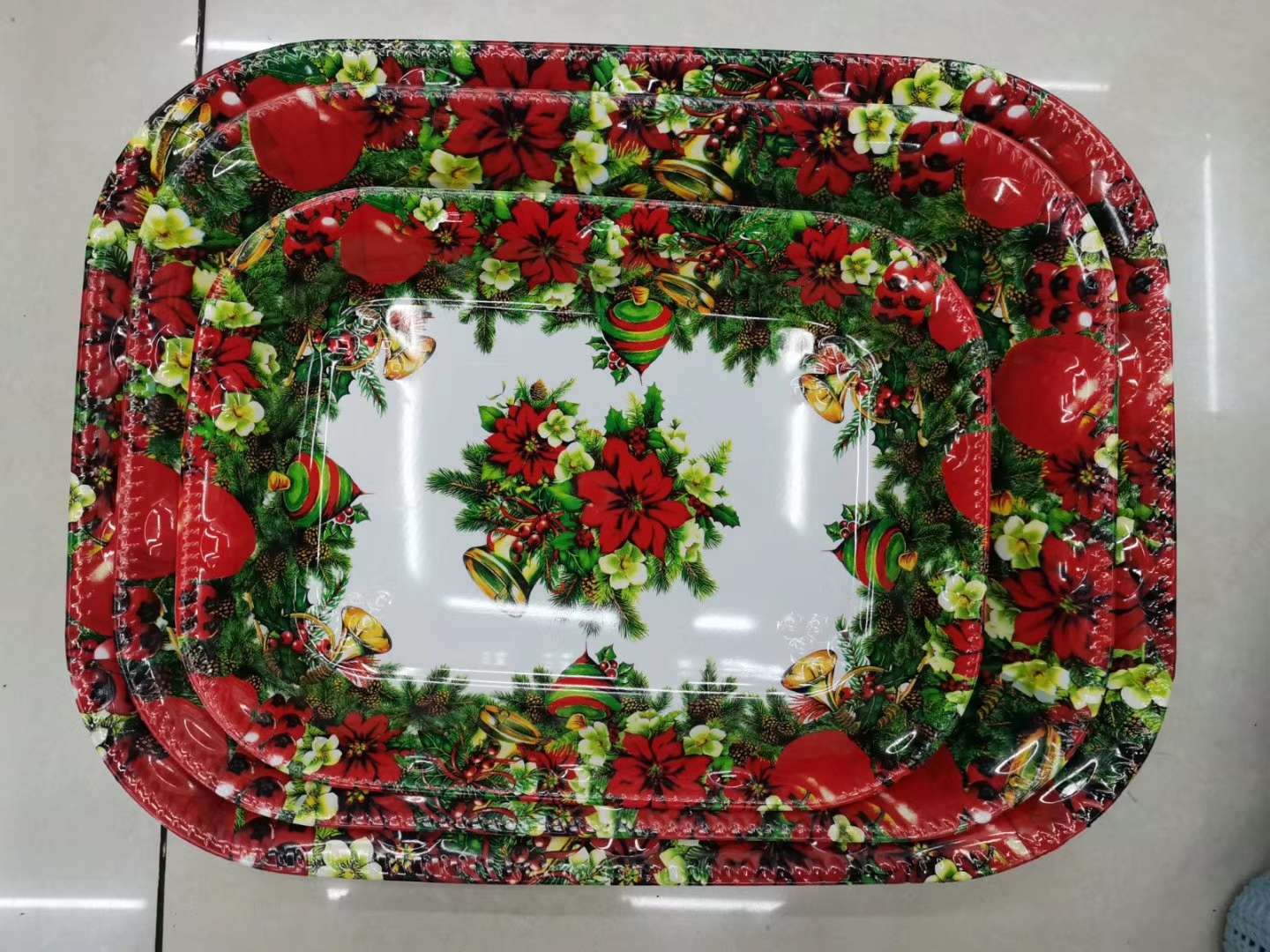 Plastic fruit tray Christmas tray