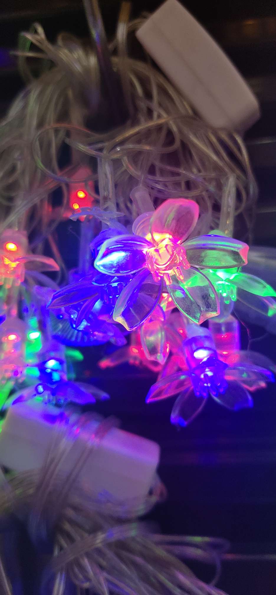 20 Lights Double Flash Plastic Direct Insertion Pearl Star Moon Christmas Lights Holiday Lights Application Scenario