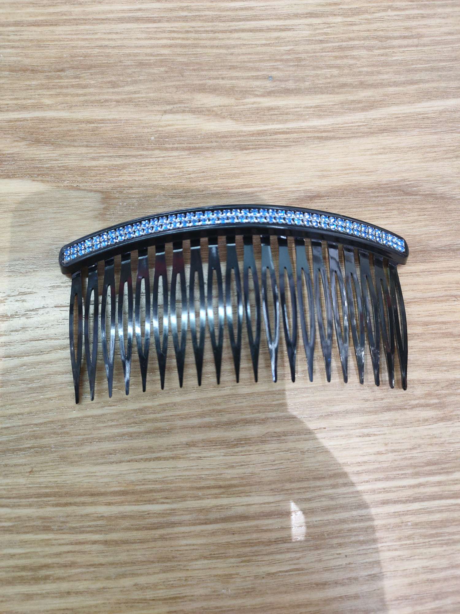 Rhinester Female Adult Hair Comb Two Row Drill 20 Teeth Female Hairpin Crystal Plastic Tooth Medium Comb undefined