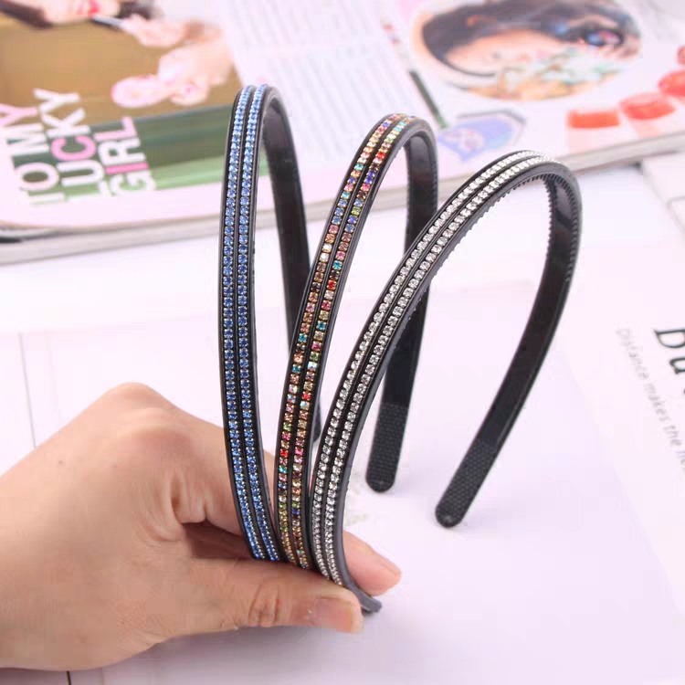 Headband Female Headband Pressure Haircard Simple Korean Hair Bundle All Go Out Korean Version Rhinestone Hair Hole With Headband undefined