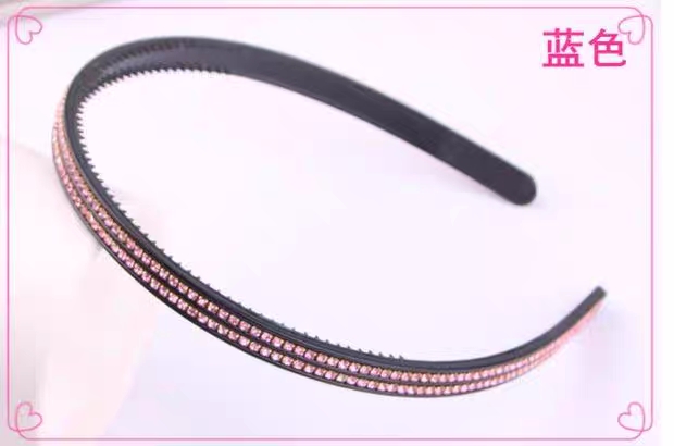 Headband Female Headband Pressure Haircard Simple Korean Hair Bundle All Go Out Korean Version Rhinestone Hair Hole With Headband Specification drawing
