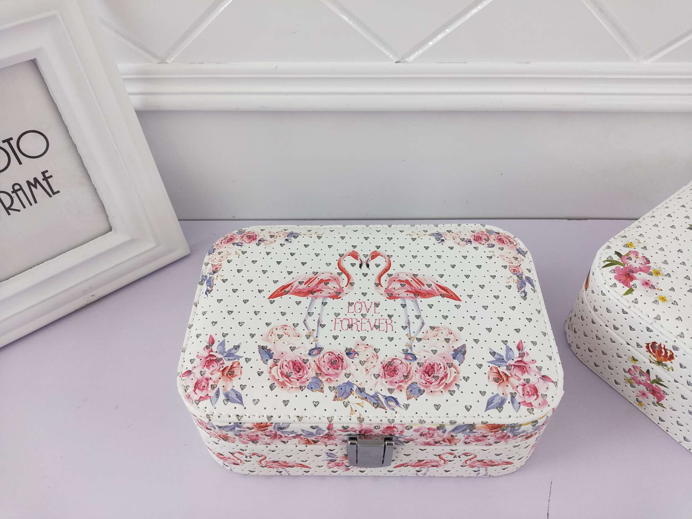Jinqi Home Jewelry Box Portable Jewelry Box Travel Medium-sized Earrings, Rings, Necklaces Accessories Storage Box Z070-5 details Picture