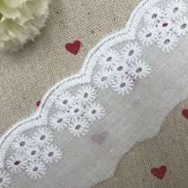 Manufacturers direct fashion trend leading classic five hole embroidery cotton lace clothing accessories wholesale spot