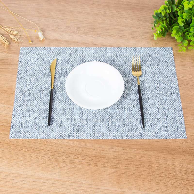 New PVC anti-slip and heat-insulating mat, European-style Western placemats, new building block jacquard placemats Application Scenario