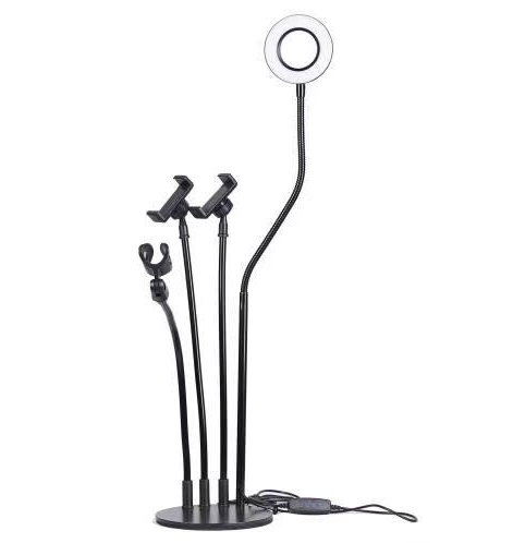 四合一手机支架直播补光灯多功能三脚架桌面抖音美颜嫩肤补光主播自拍杆