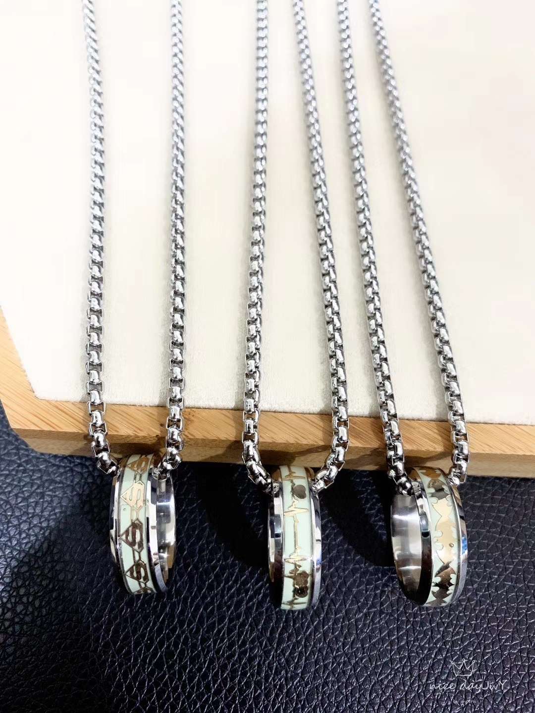 Titanium Steel Hip Hop Necklace New Year Festival Explosion Recommended Europe And The United States Cross-Border Model undefined