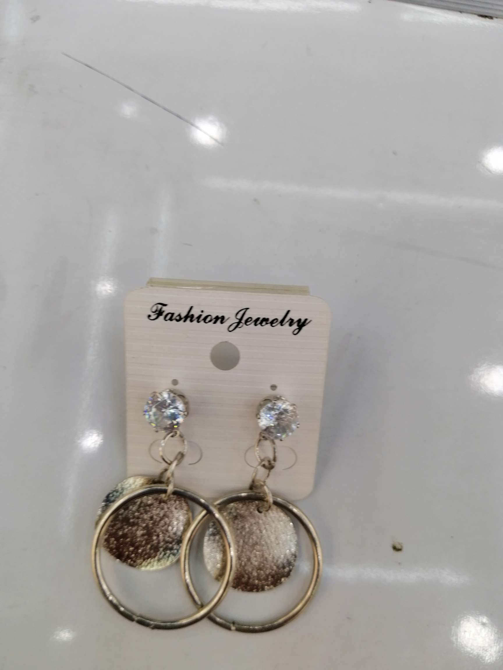 Frosted leaf earrings thumbnail
