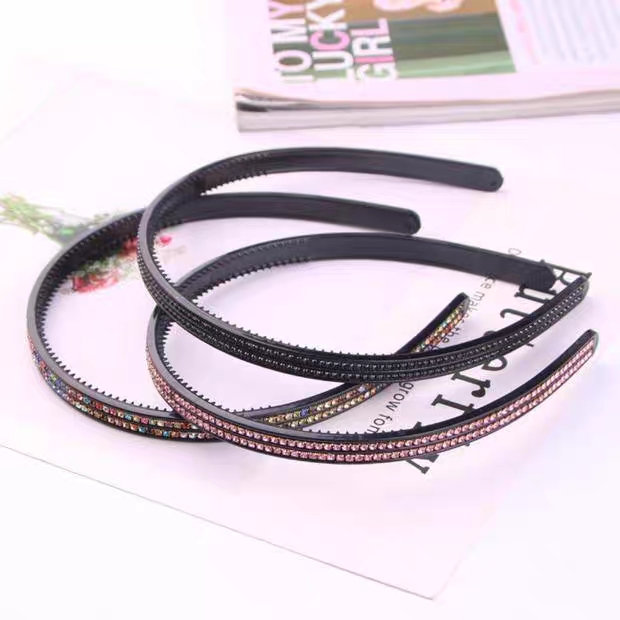 Headband Female Headband Pressure Haircard Simple Korean Hair Bundle All Go Out Korean Version Rhinestone Hair Hole With Headband Item Picture