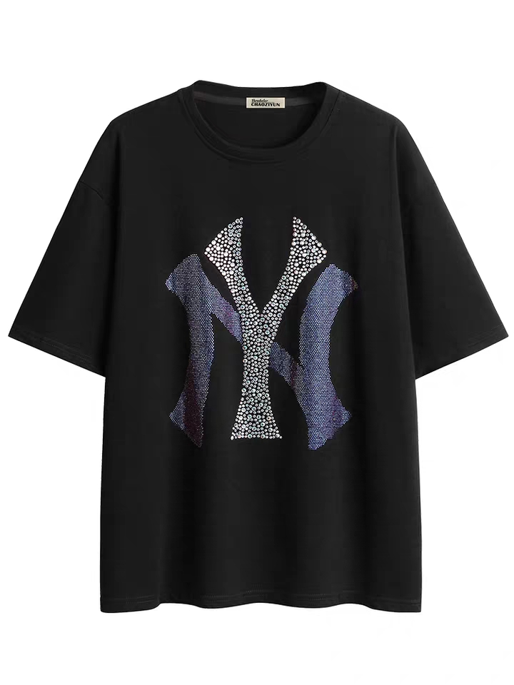 Customer Wearing Custom Drill Design T-Shirt