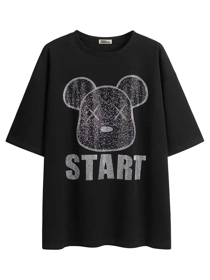 T-Shirts On The Drill, A Variety Of Colors, Can Be Customized Patterns undefined