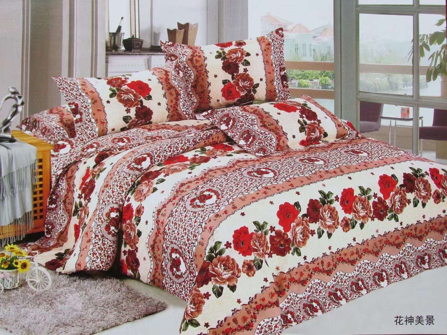 2020 New Factory Direct Bedding Three-Piece Set 70G200*230 Flower Language Fairy Application Scenario